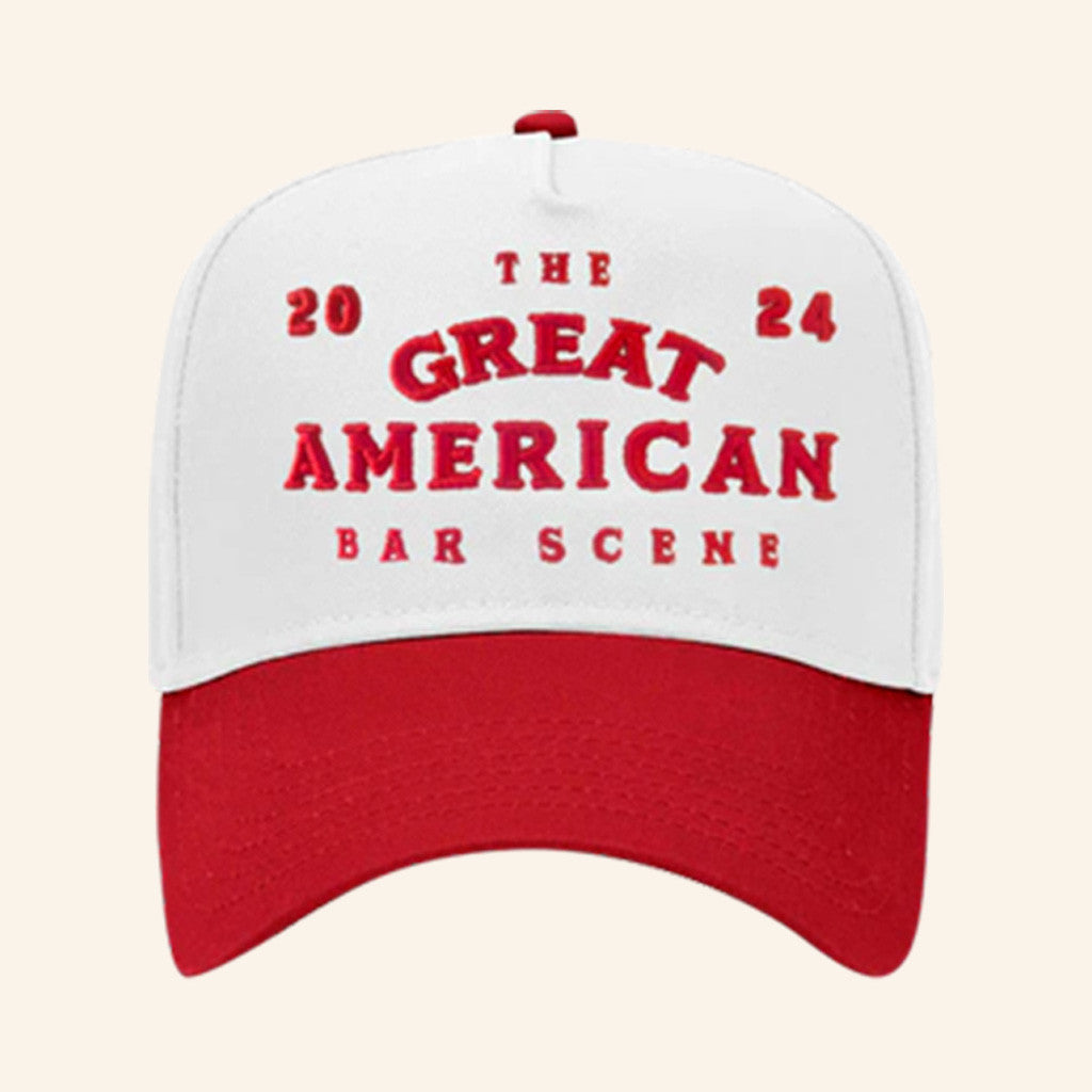 Zach Bryan Tour Merch 2025 Bar Scene 2024 Red And White Hat Gifts For Dad
