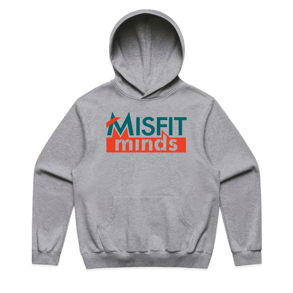 Shaggers Merch Misfit Minds Hoodie Grey Gift Ideas For Husband