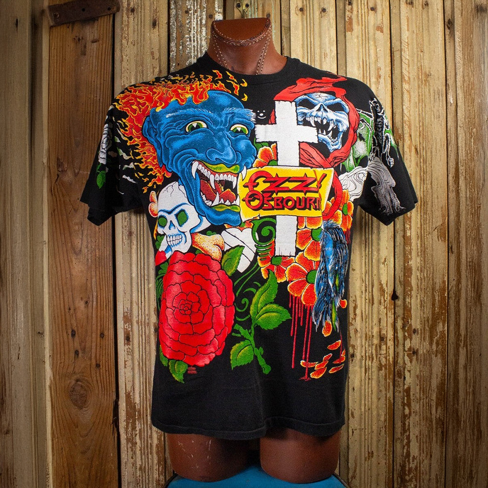1992 Ozzy Osbourne Tattoo Shirt Vintage Black Ozzy Osbourne Merch Gifts For Fans