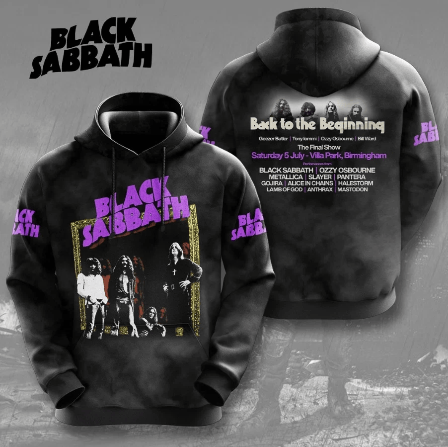 Black Sabbath Hoodie 2025 Tour Back To The Beginning Apparel Ozzy Osbourne Merch