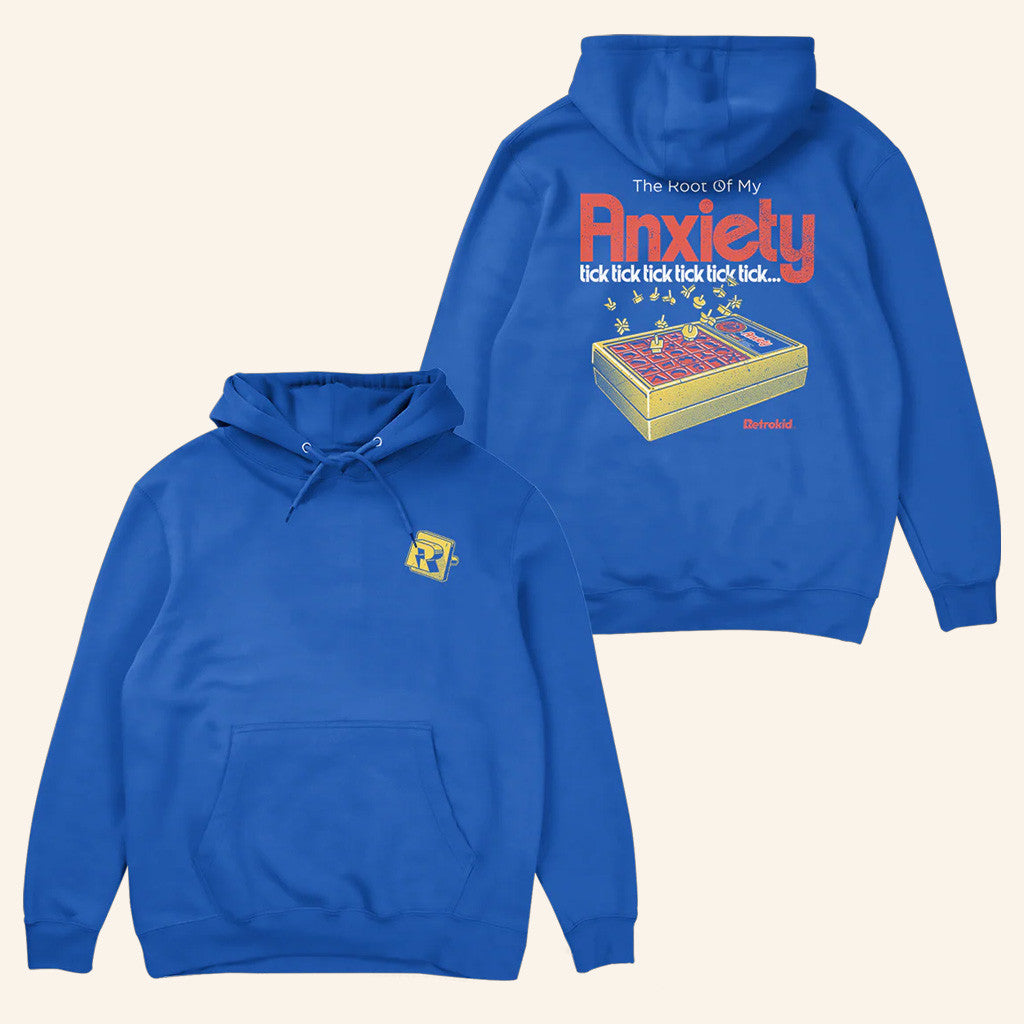 Retrokid Merch Retrokid Originals Anxiety Hoodie Royal Presents For Boyfriend
