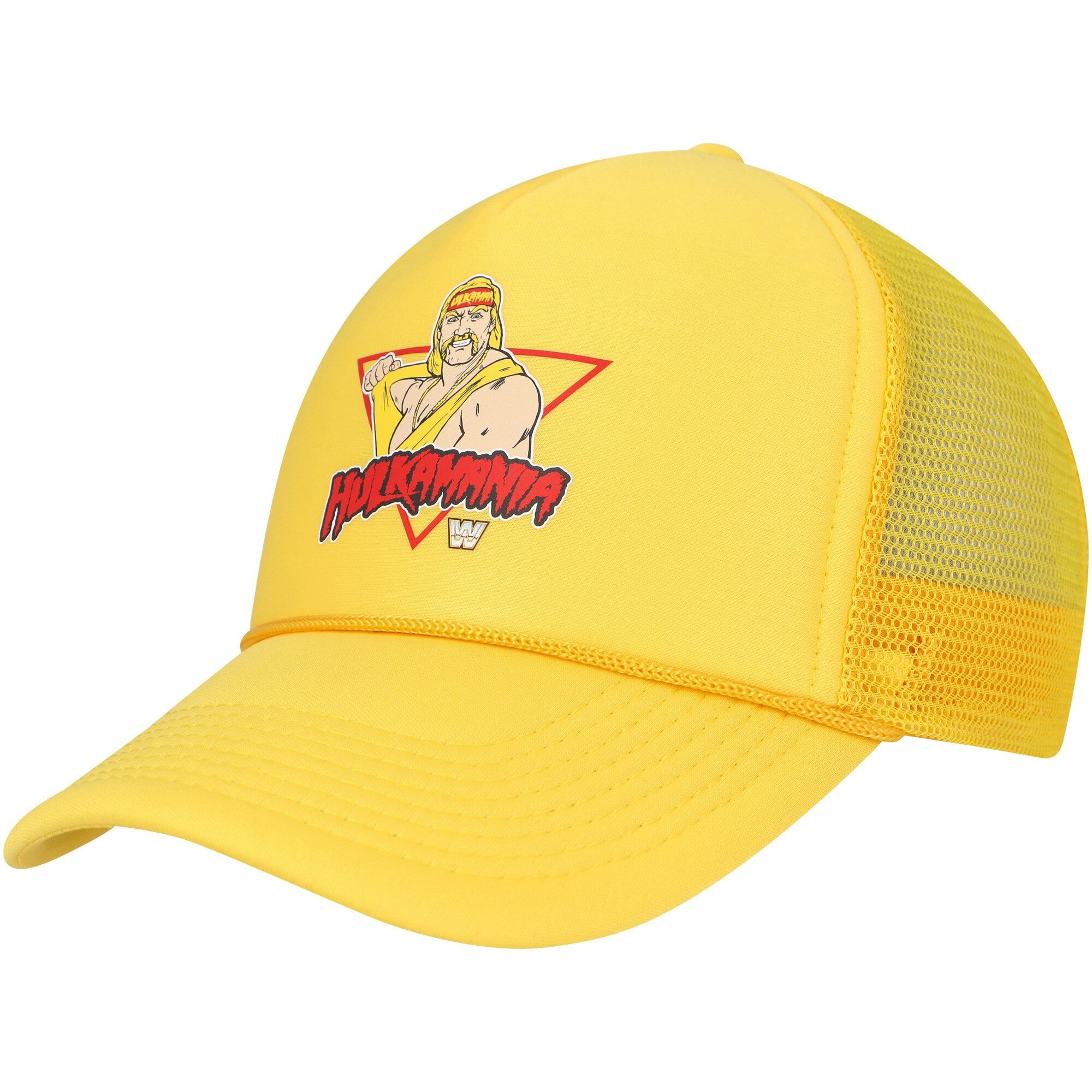 Chalk Line Yellowred Hulk Hogan Illustrated Trucker Adjustable Hat Hulk Hogan Merch