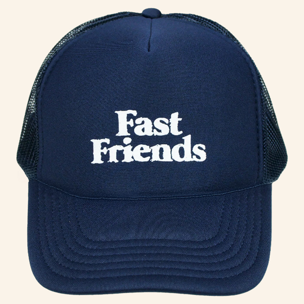 Down Right Merch Fast Friends FF Logo Navy Hat Best Gifts For Him