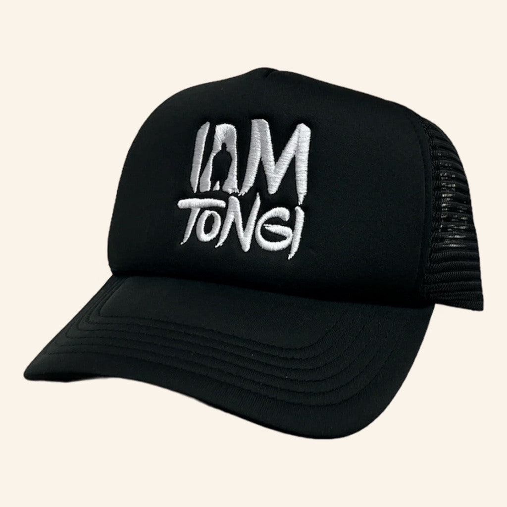 Iam Tongi Merch Black Logo Trucker Hat Gift Ideas For Dad