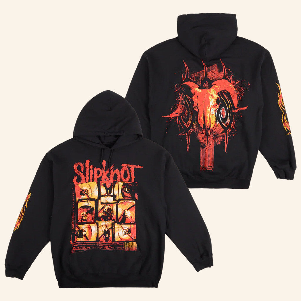 Slipknot Merch 9 Square Black Hoodie Gift Ideas For Boyfriend