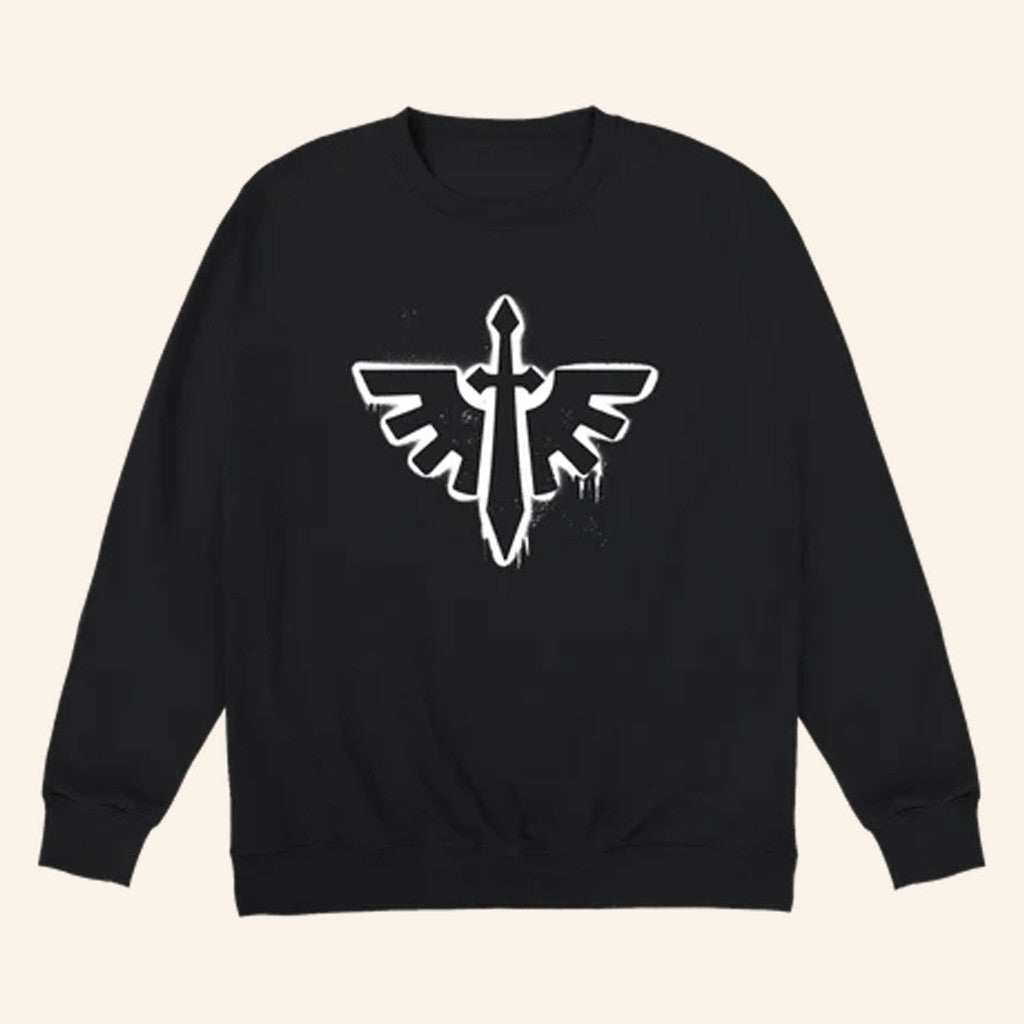 Warhammer Merch Dark Angels Graffiti Insignia Sweatshirt Presents For Boyfriend