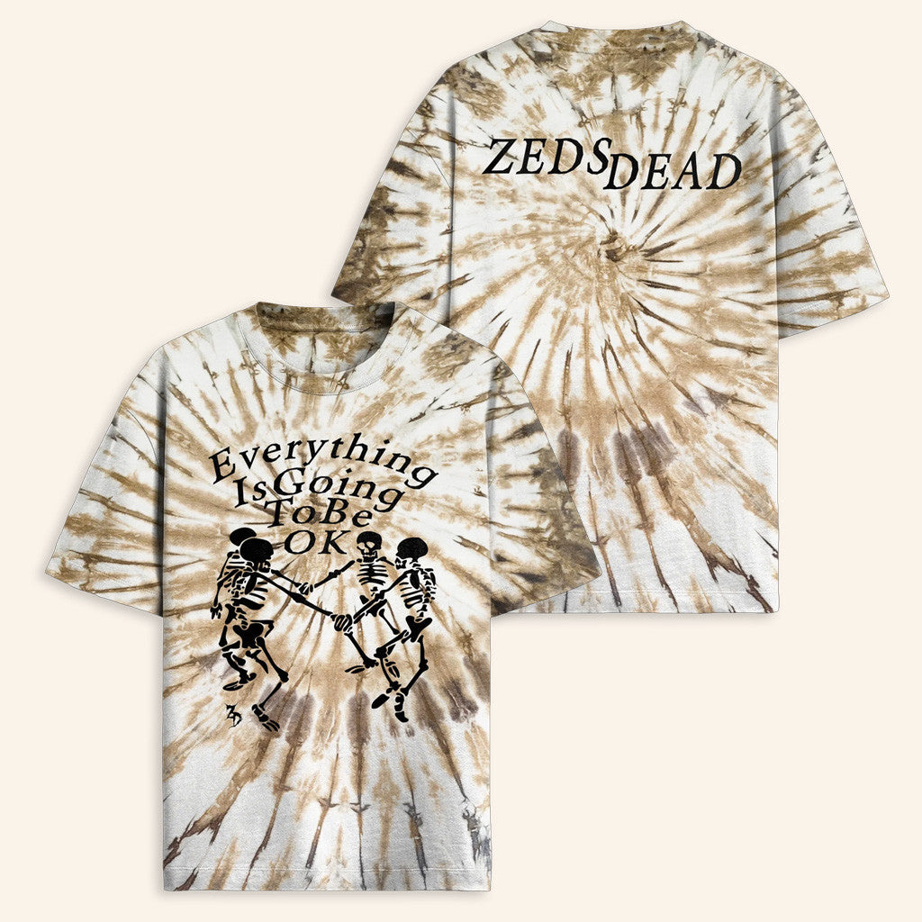 Zeds Dead Merch Zeds Dead Everything Is Ok Tie Dye T-Shirt Gifts For Him