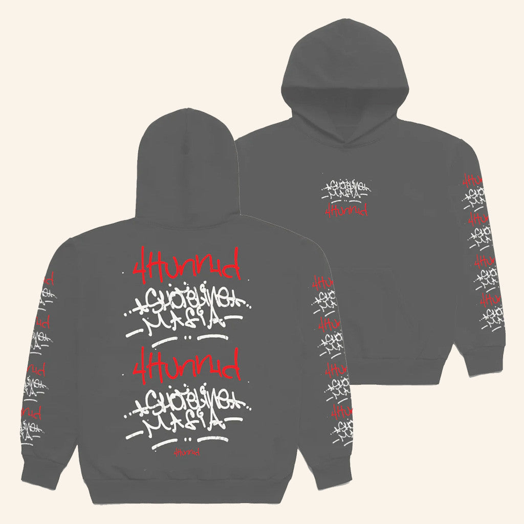 4Hunnid Merch 4Hunnid X Shoreline Mafia Tagger Hoodie Gift For Him