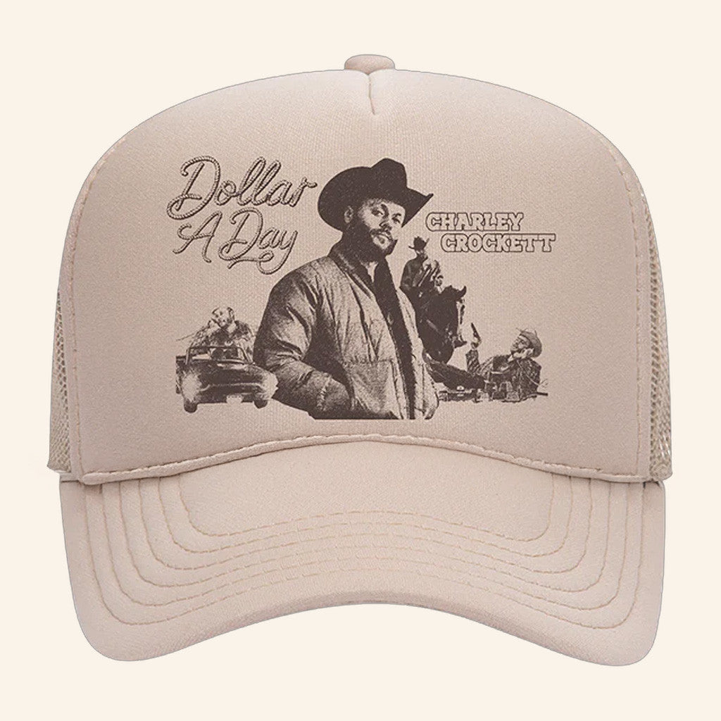 Charley Crockett Merch Dollar A Day Trucker Hat Best Gifts For Husband