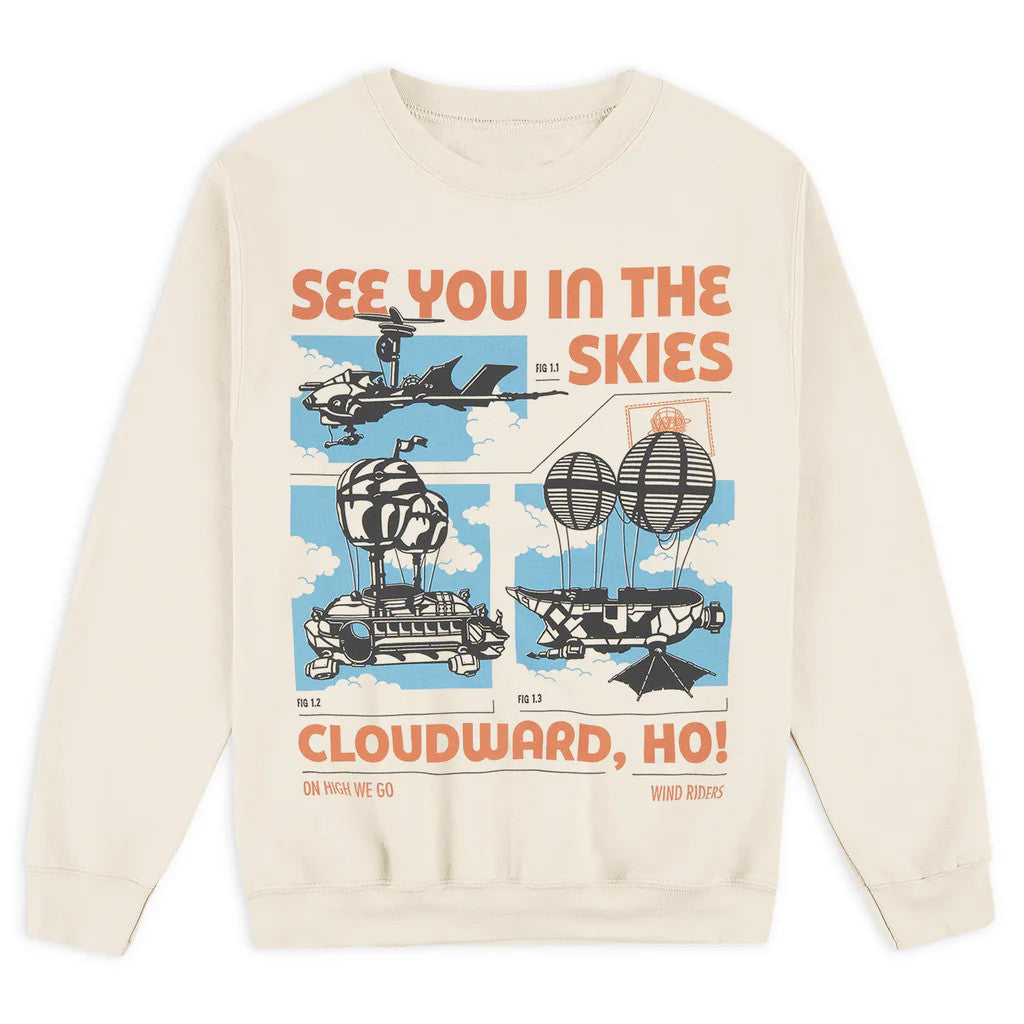 Dropout Tv Merch See You In The Skies Crewneck Sweatshirt Present For Husband