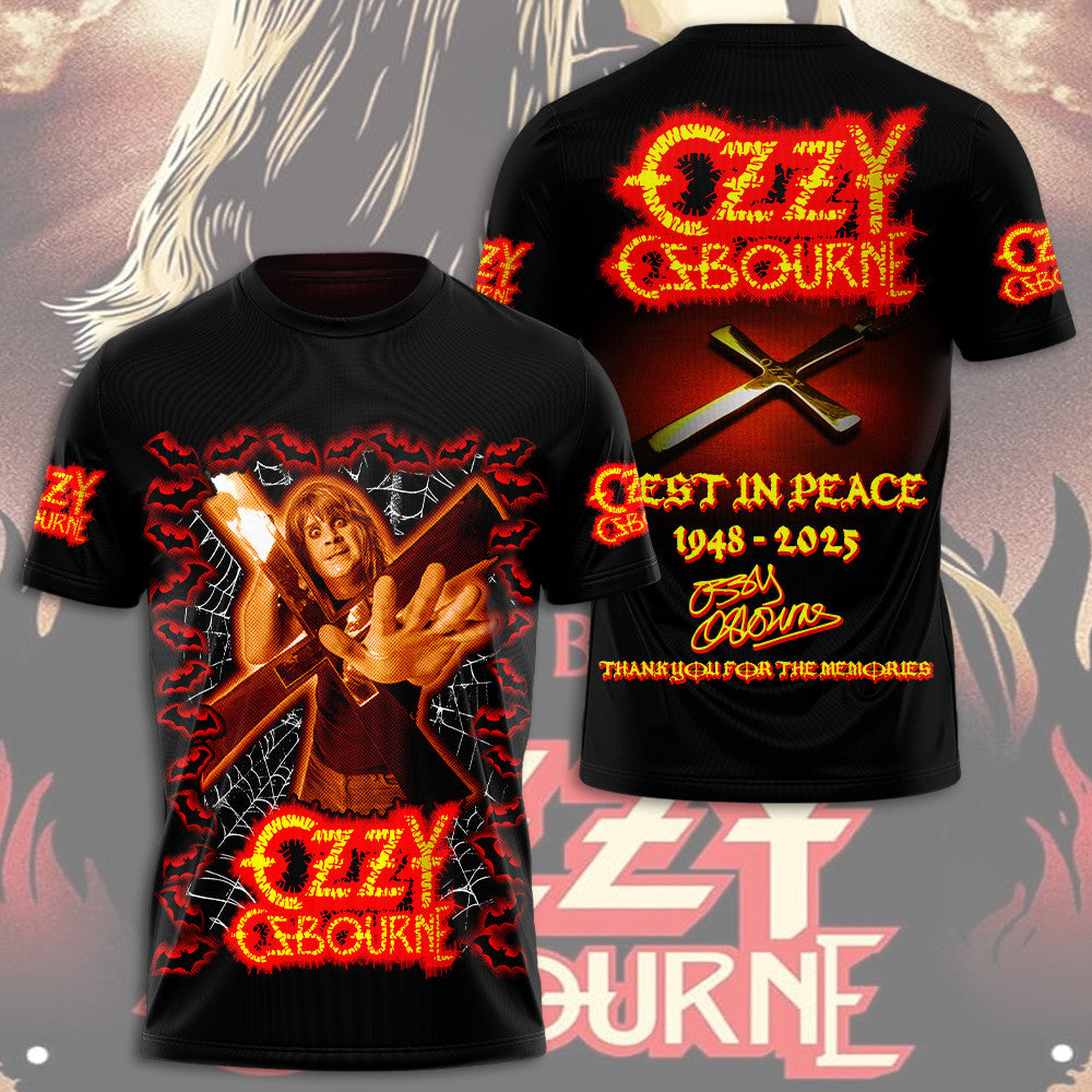 Black Sabbath X Ozzy Osbourne T-Shirt RIP Ozzy Osbourne Merch Thank You For The Memories Shirt