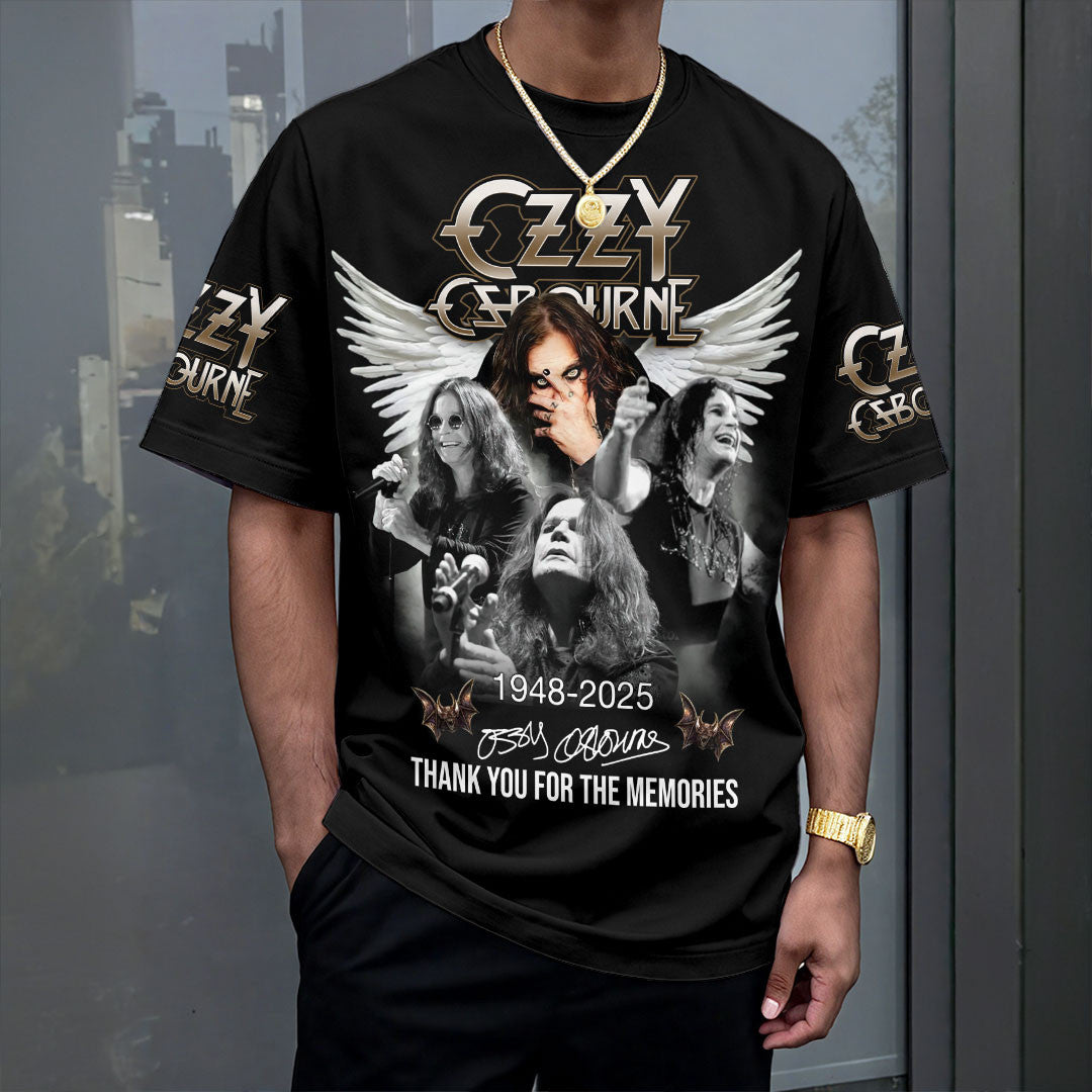 Black Sabbath X Ozzy Osbourne T-Shirt RIP Ozzy Osbourne Thank You For The Memories Shirt