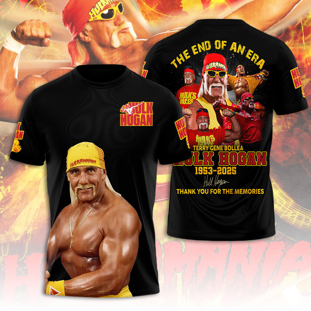 Hulkamania Hulk Hogan Thank You For The Memories T-Shirt RIP Hulk Hogan Shirt Merch