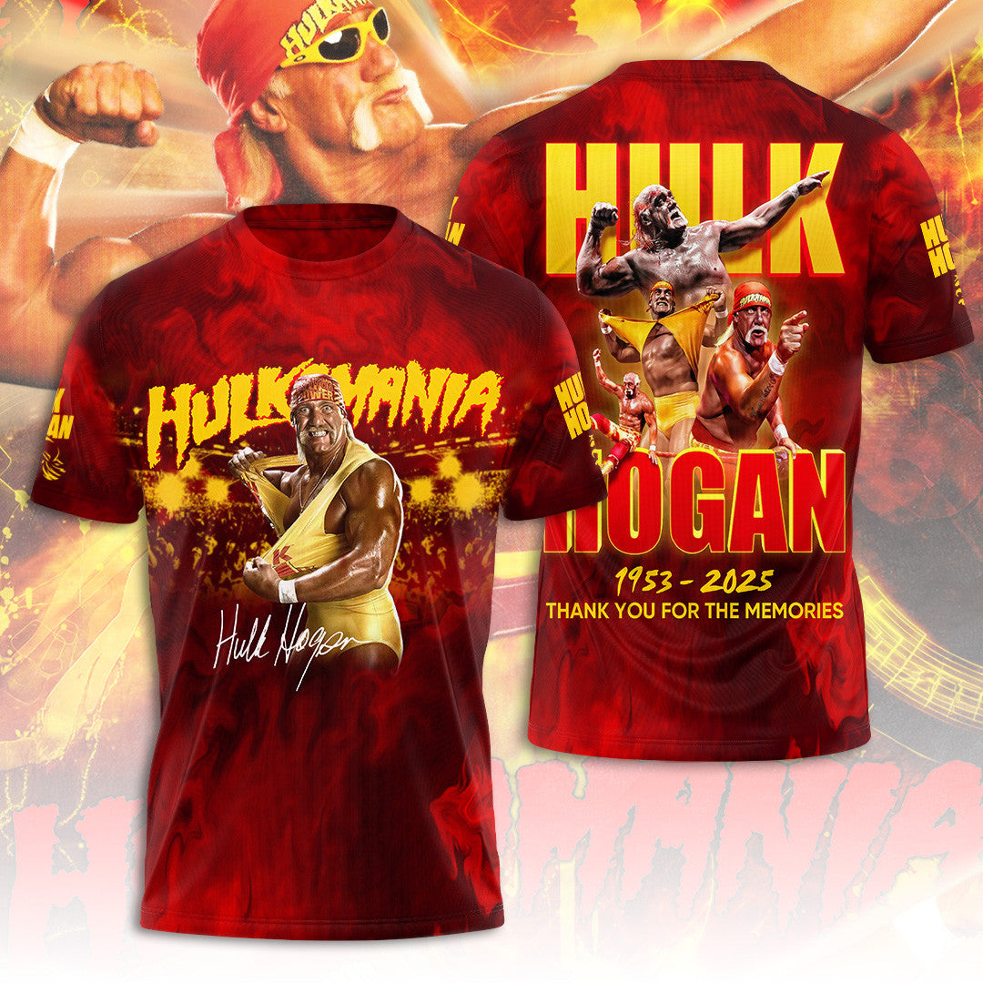 Hulkamania Hulk Hogan Thank You For The Memories T-Shirt RIP Hulk Hogan Shirt Fan Gifts