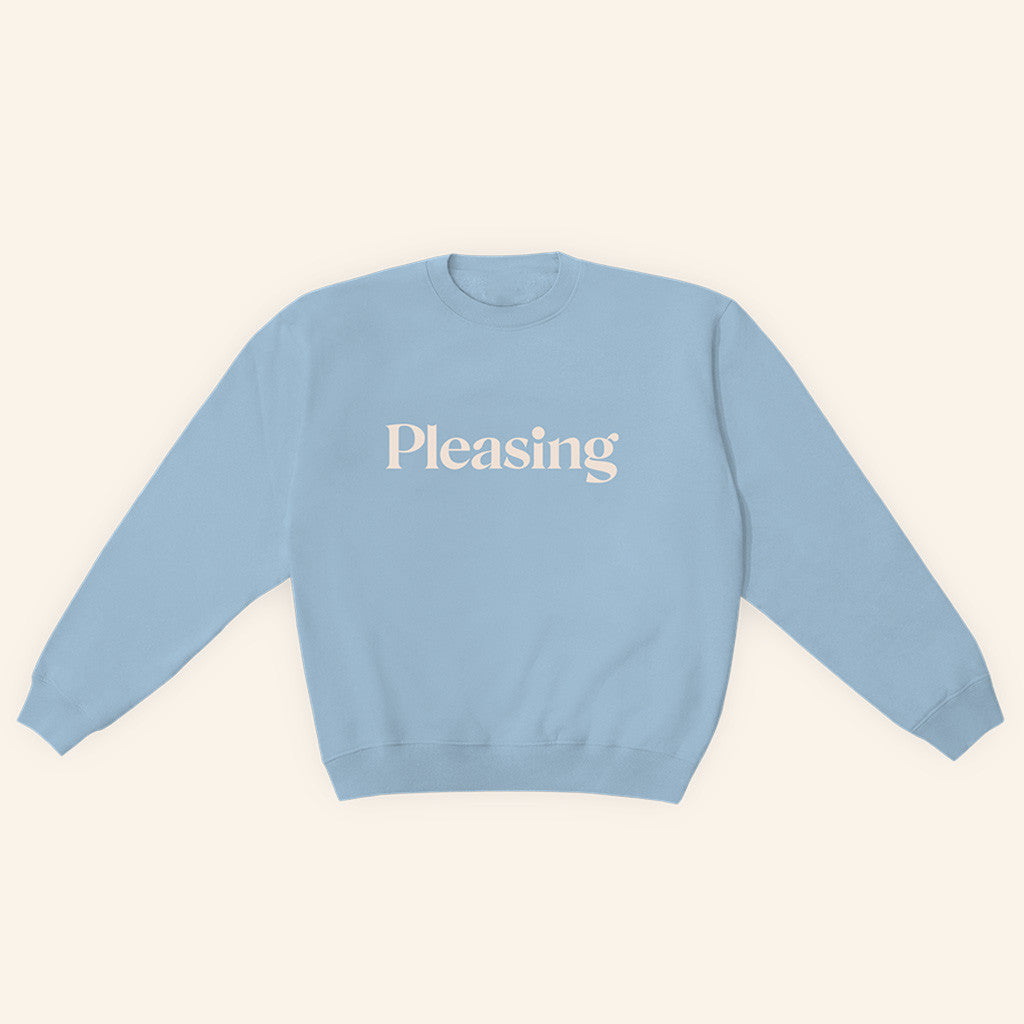 Harry Styles Pleasing Merch The Pleasing Crewneck Blue Sweatshirt Gifts For Her