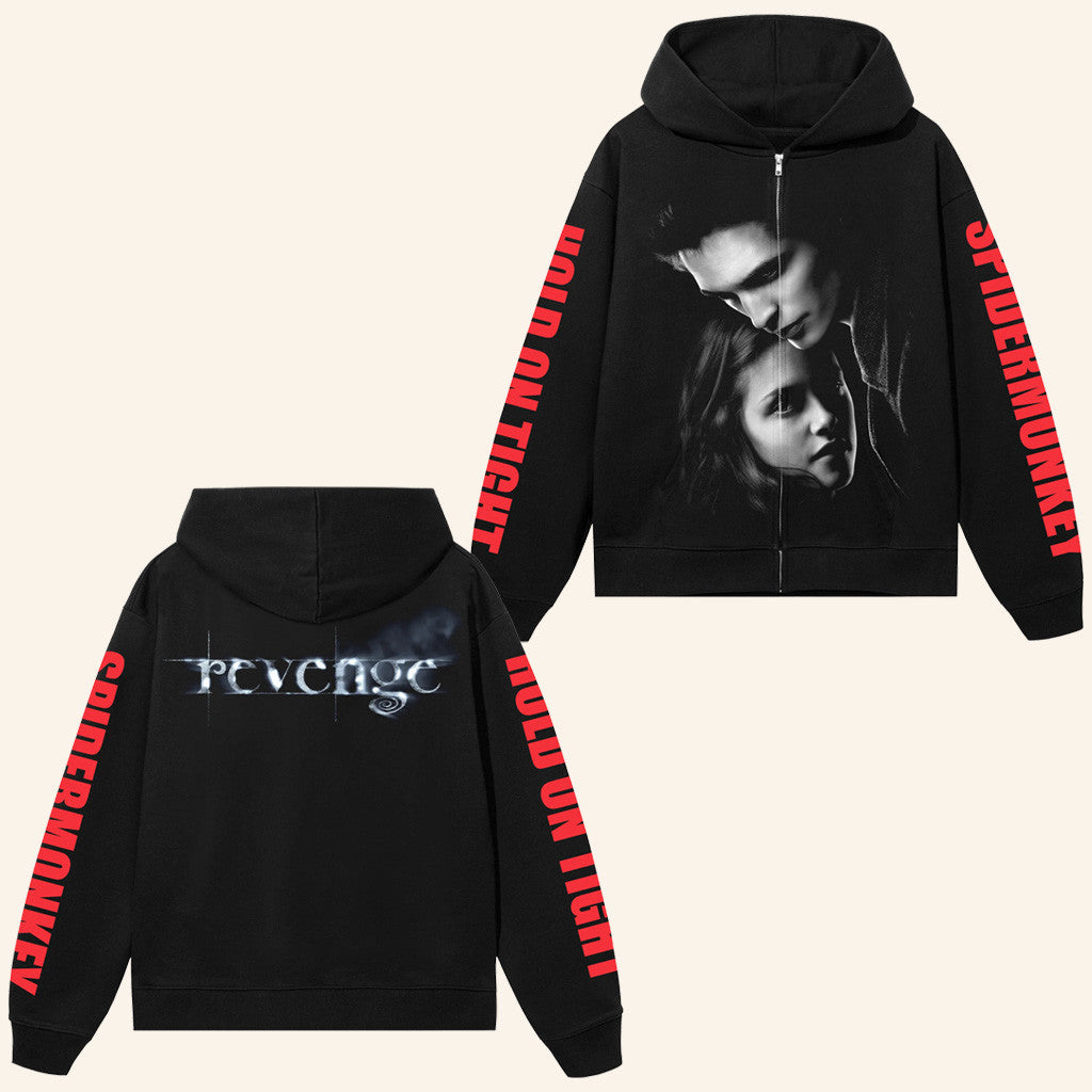 Revenge Merch Spider Monkey Zip Black Red Hoodie Best Gifts For Him
