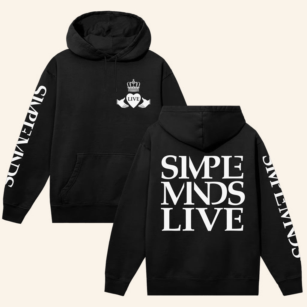 Simple Minds Merch Live Black Hoodie Gifts For Him