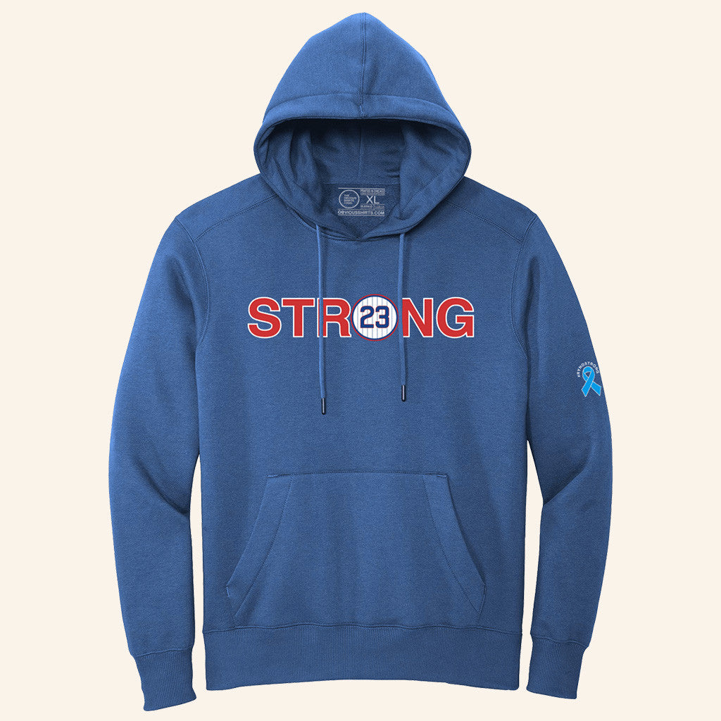 We Are All Ryno Strong Blue Hoodie Forever 23 Cubs Hoodie Ryne Sandberg Merch Gifts For Him