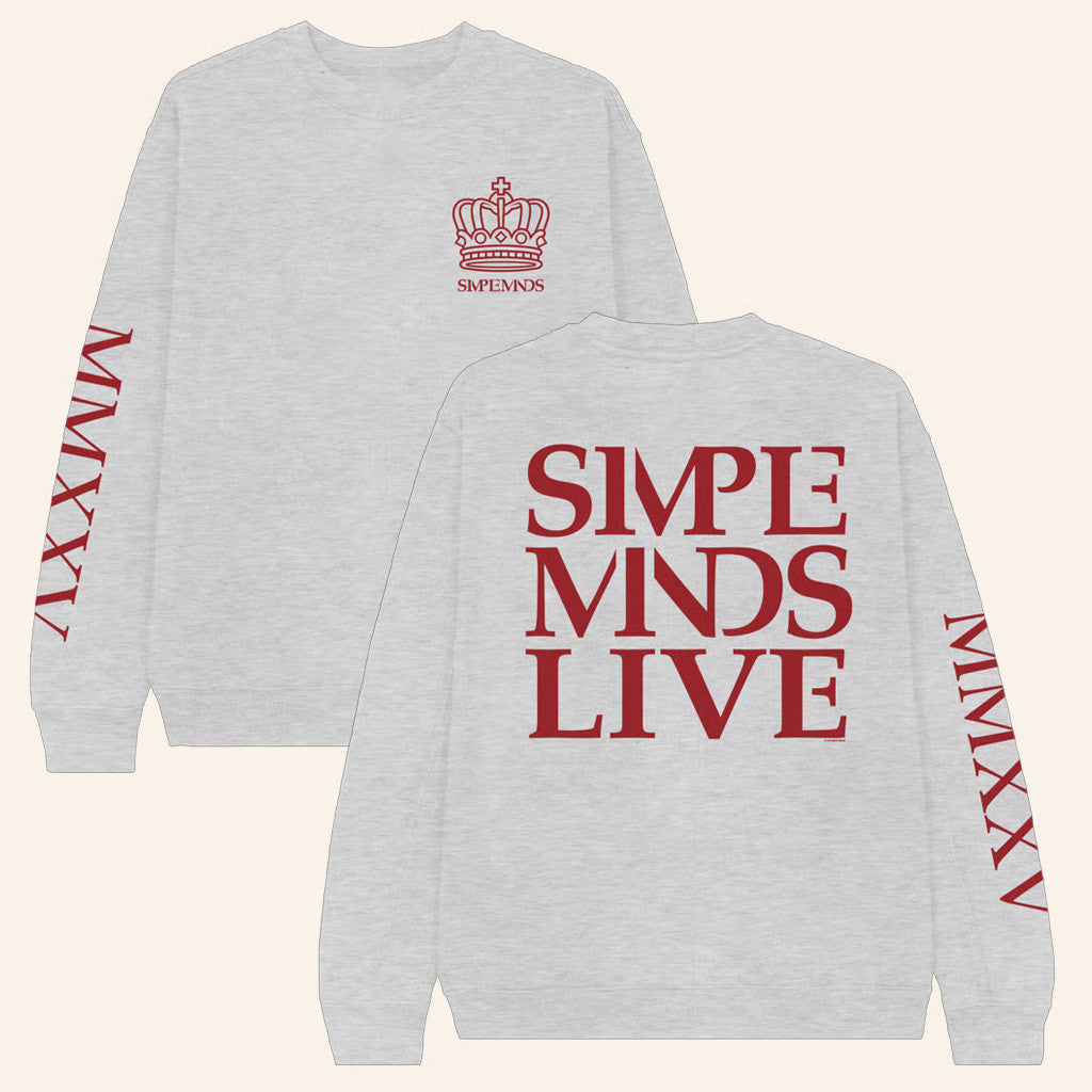Simple Minds Merch Live 2025 Ash Crewneck Sweatshirt Gifts For Her