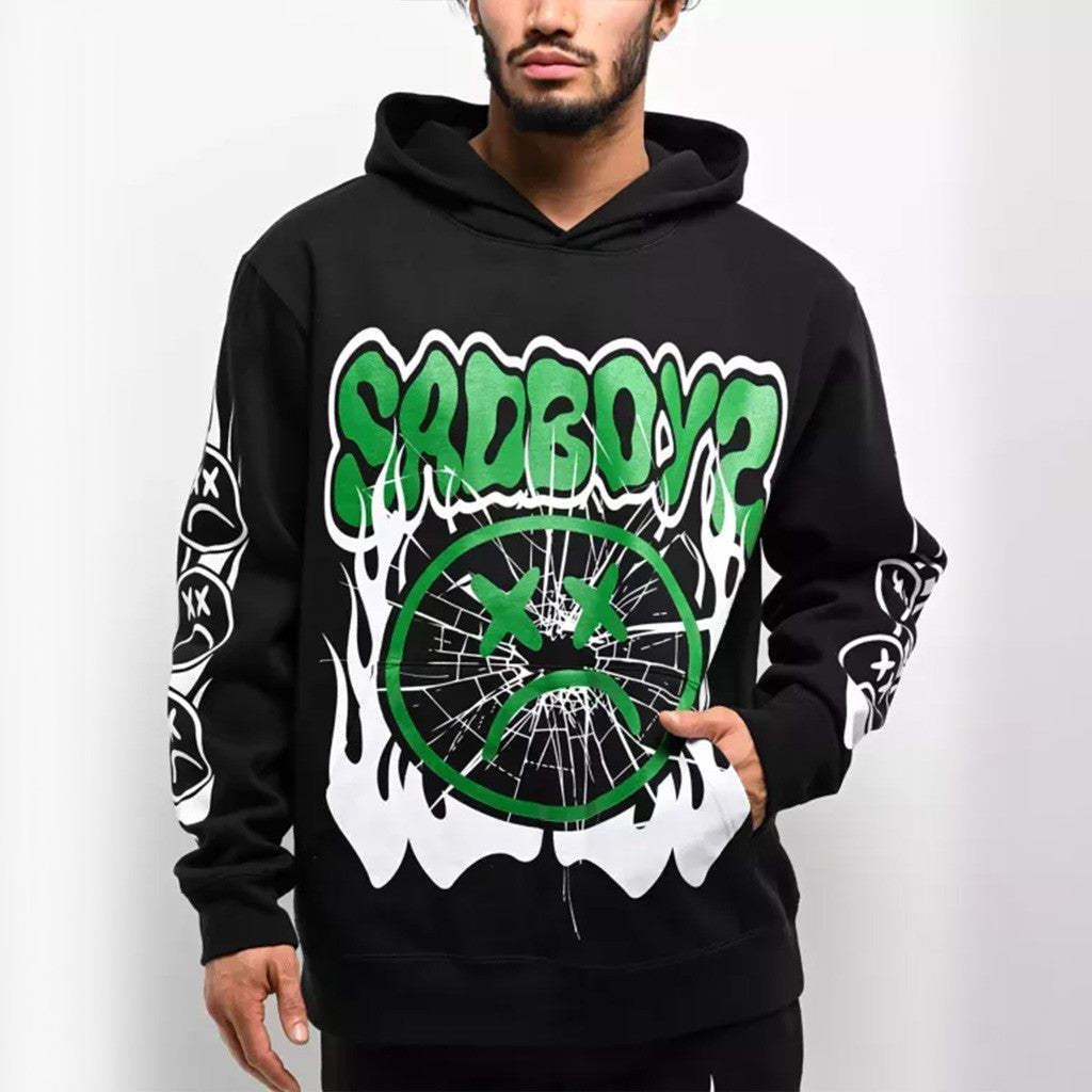 Junior H Sad Boyz Merch Sad Boyz Web Black Hoodie Gifts For Boyfriend
