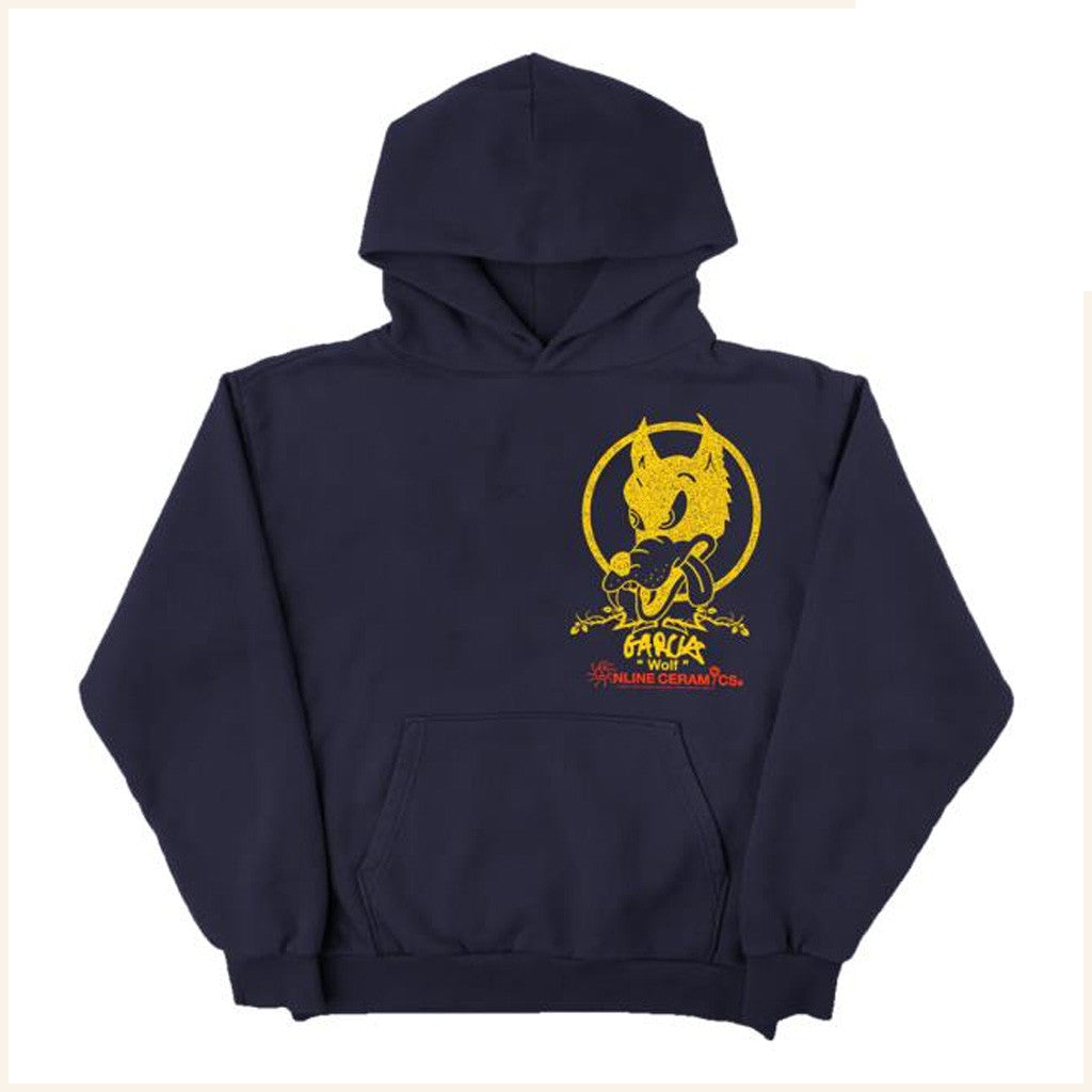 Online Ceramics Merch Jerry Garcia Wolf Navy Hoodie Gift Ideas For Husband