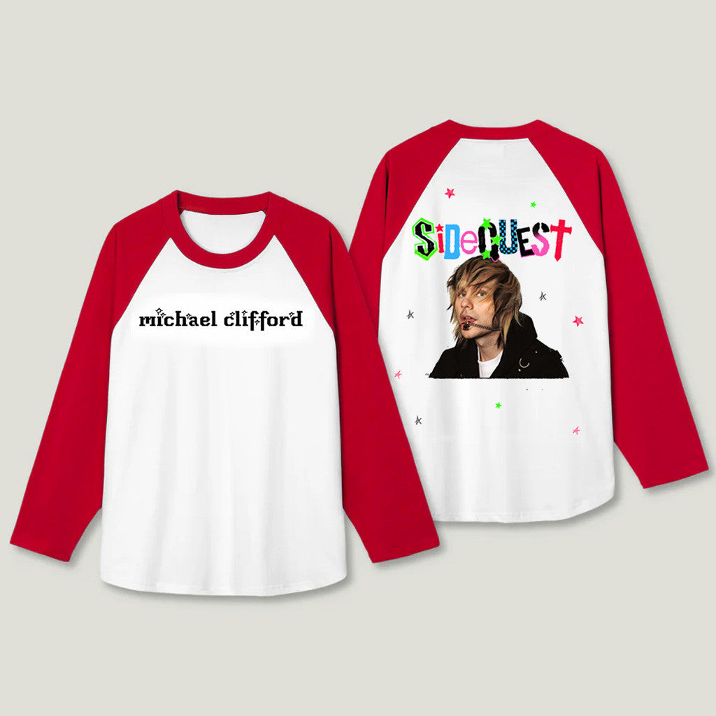 Michael Clifford Merch Sidequest Raglan T-Shirt Gifts For Fans