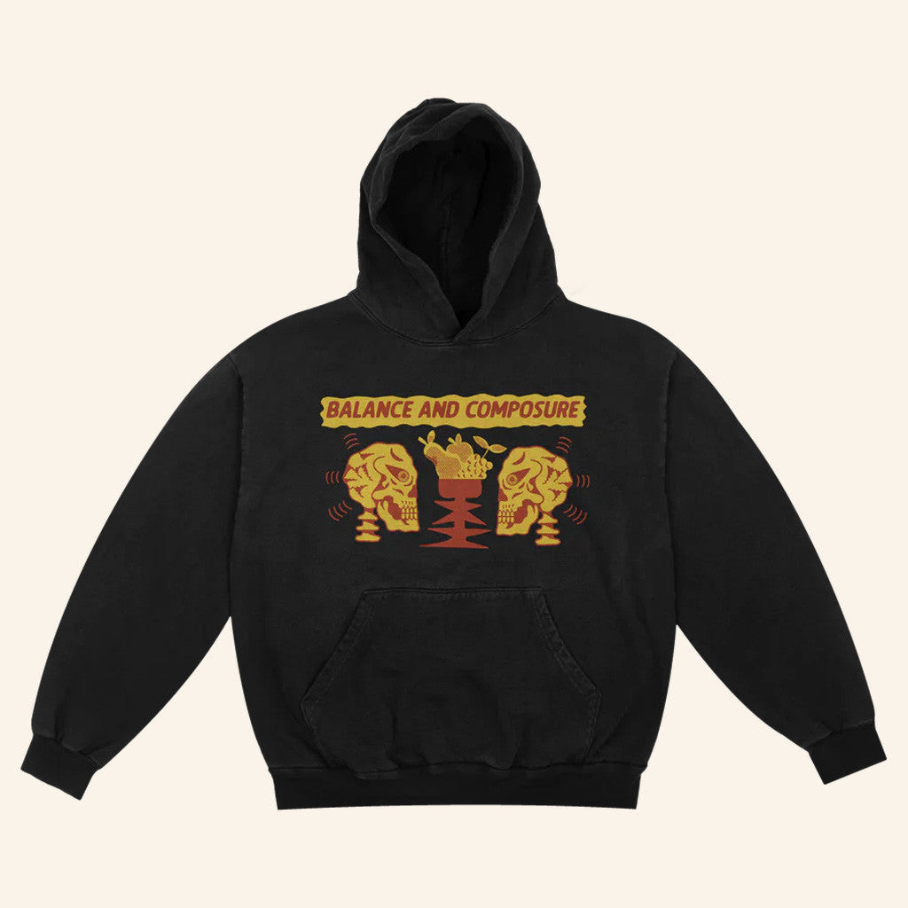 Balanced Comp Merch Skull Fruit Black Hoodie Gifts For Dudes