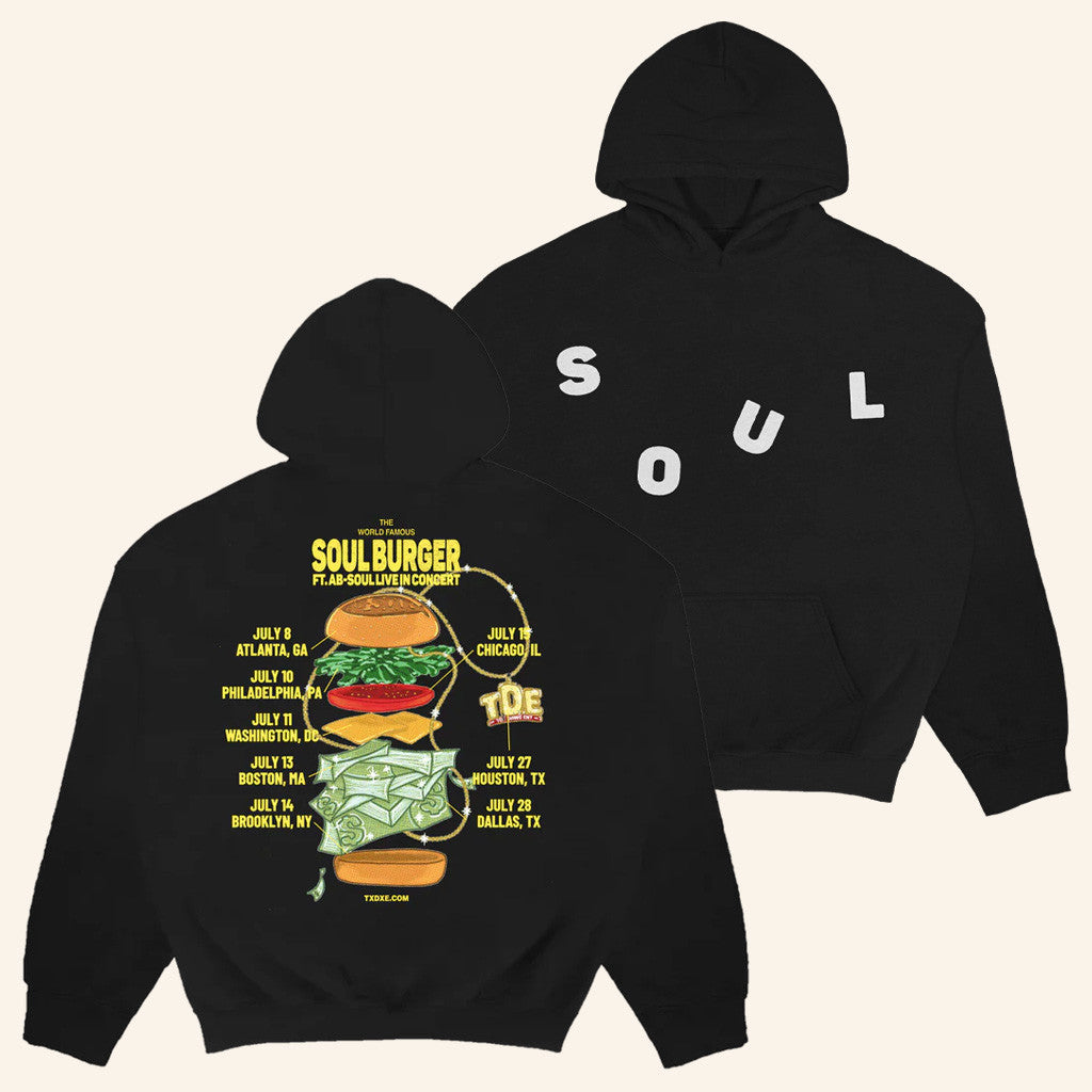 Txdxe Top Dawg Entertainment Merch Soul Burger Tour Hoodie Gifts For Friends