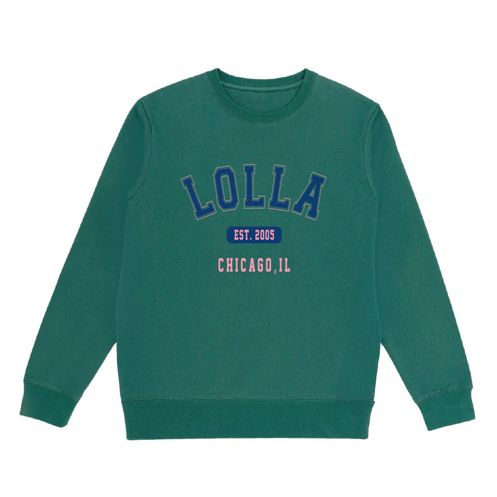 Lollapalooza Band Merch Lolla Collegiate Crewneck Sweatshirt Gifts For Her