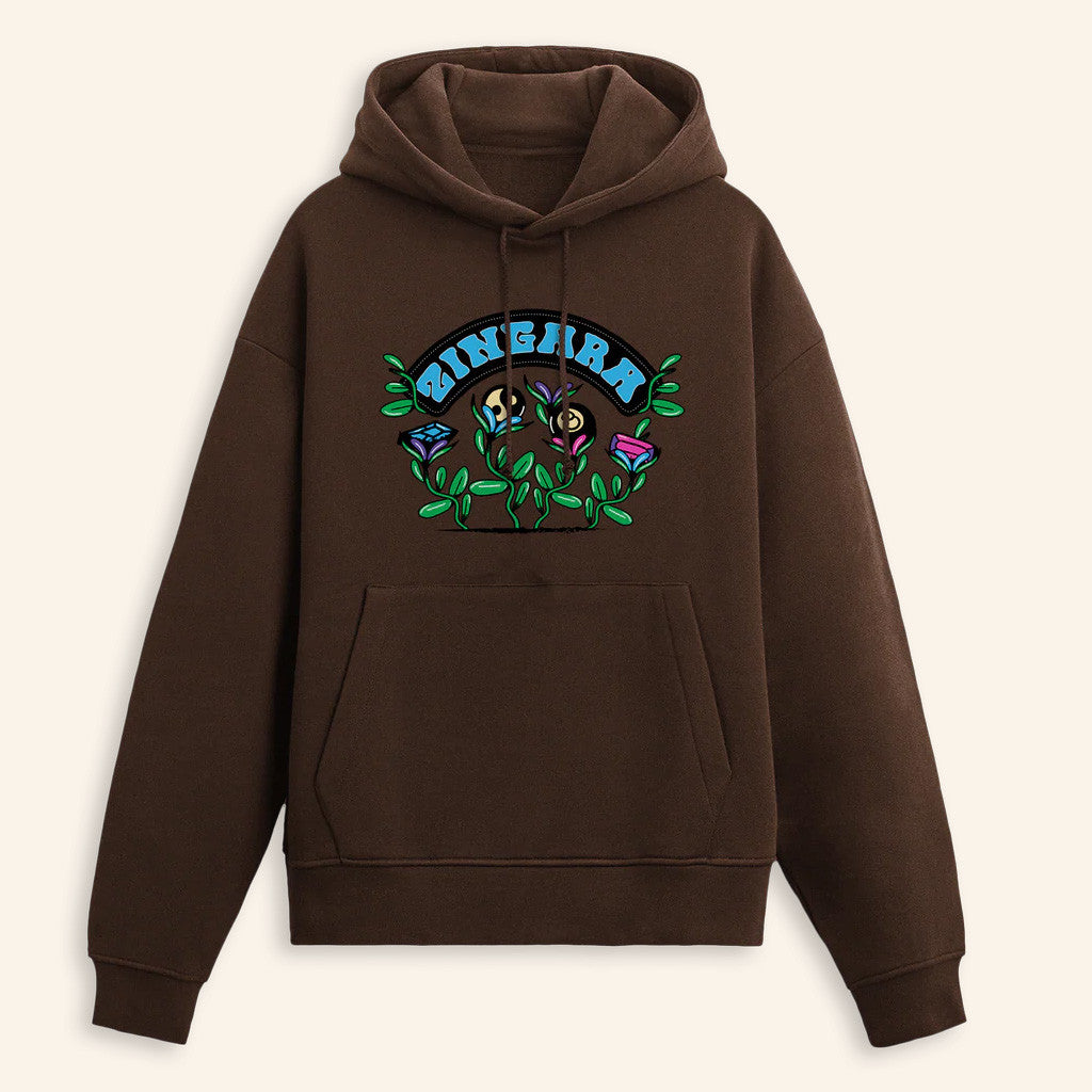 Zingara Merch Garden Hoodie Brown Gifts For Boyfriend