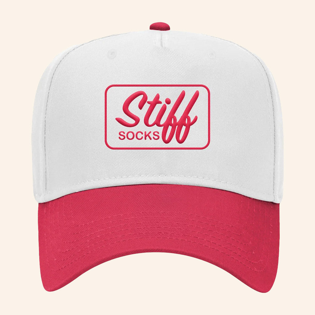 Stiff Socks Merch Essentials Red White Embroidered Baseball Hat Gifts For Dad