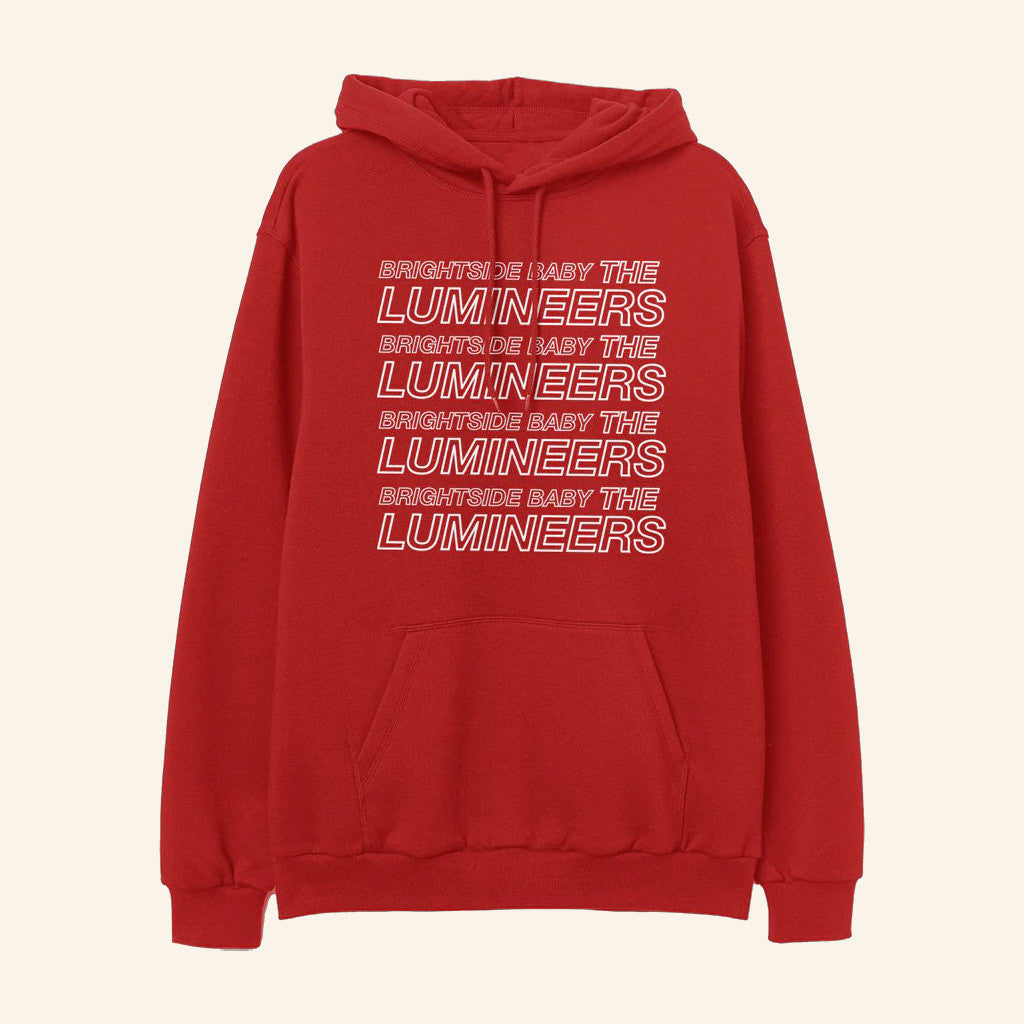 Lumineers Merch Tour 2025 BRIGHTSIDE Red Hoodie Gifts For Best Friends