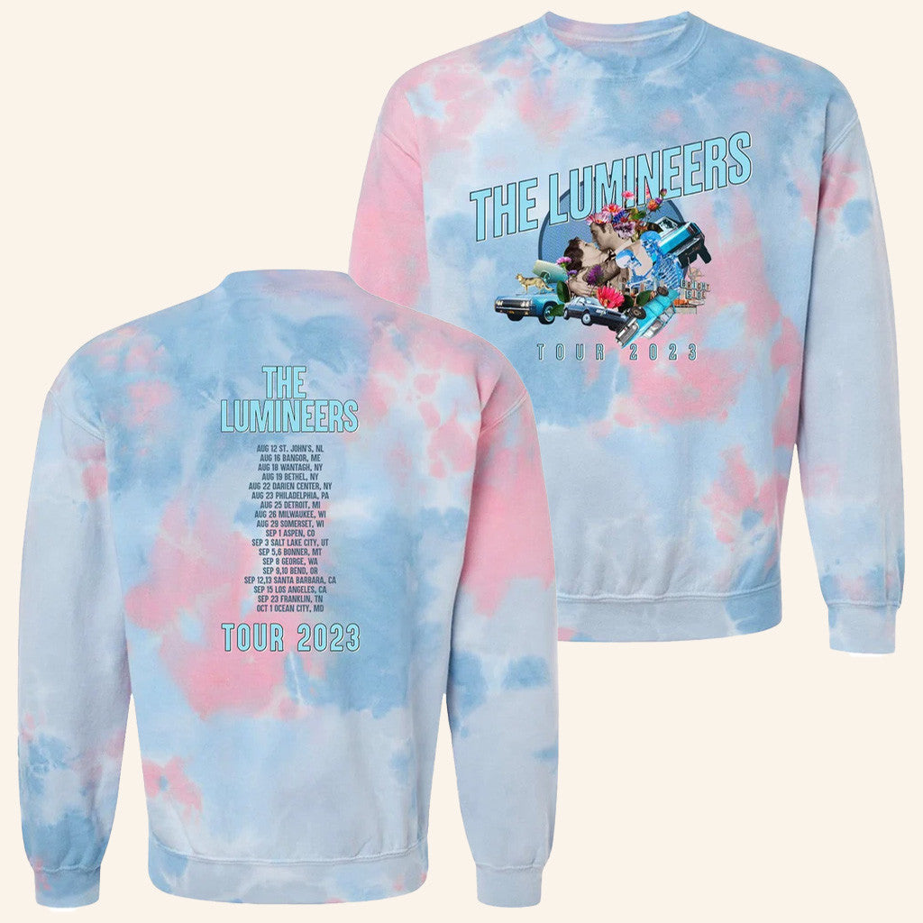 Lumineers Merch Tour 2025 The Lumineers 2023 Tour Tie Dye Sweatshirt Gifts For Dudes