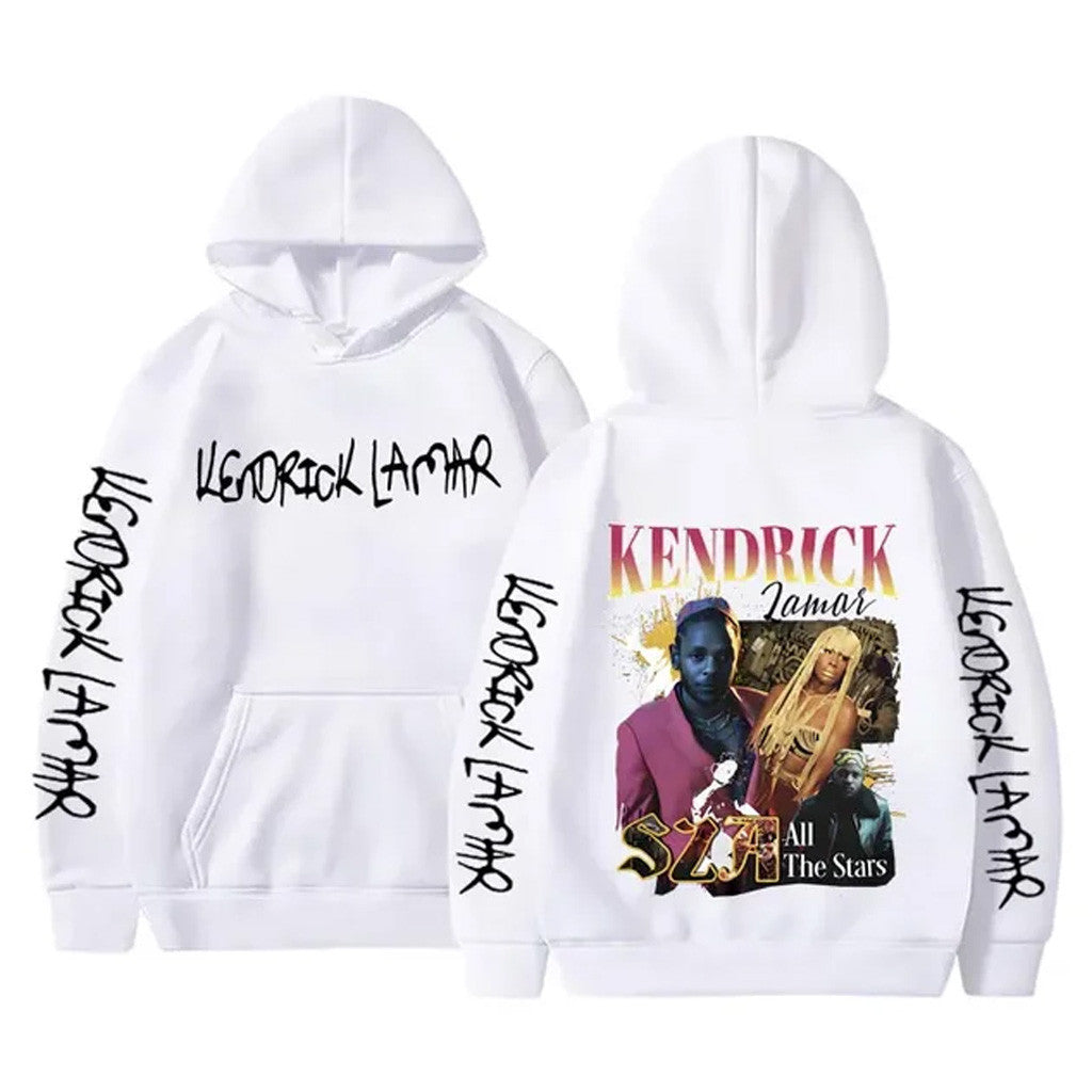 Kendrick Lamar Merch Kendrick Lamar and SZA All The Stars Hoodie Music Gift Ideas For Guys