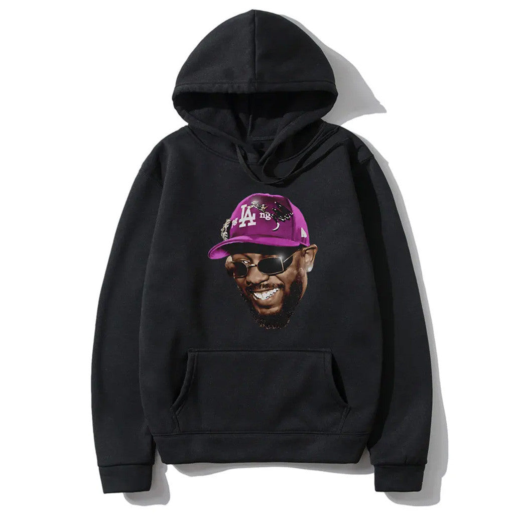 Kendrick Lamar Merch Kendrick Lamar Big Head Graphic Hoodie Music Lovers Gifts