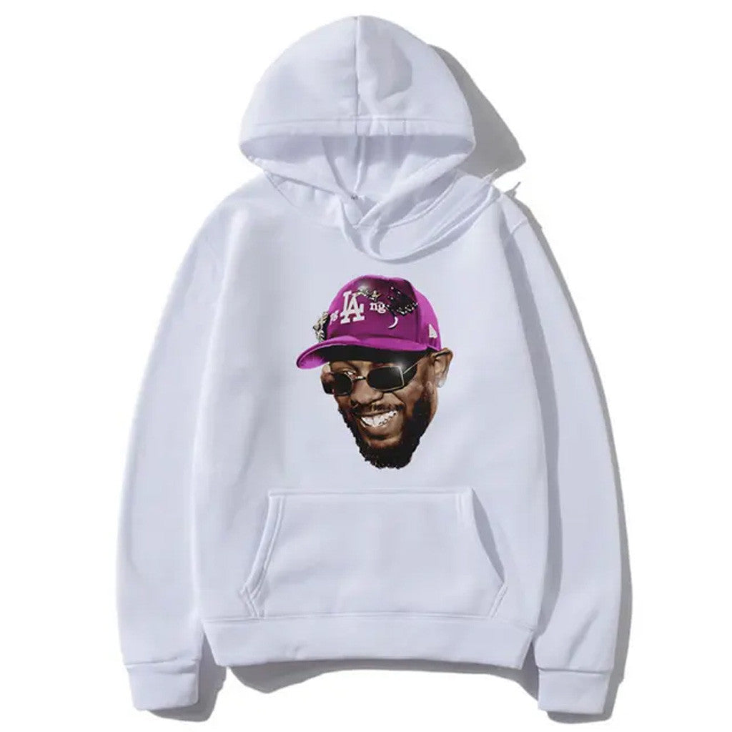 Kendrick Lamar Merch Kendrick Lamar Big Head Graphic Hoodie Music Lovers Gifts