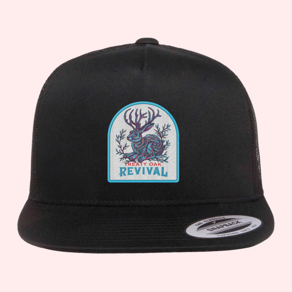 Treaty Oak Revival Merch Jack Rabbit Trucker Snapback Hat Gift Ideas For Boyfriend