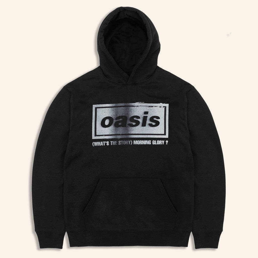 Oasis Tour Merch 2025 Live '25 What's The Story Distressed Logo Hoodie Black Gifts For Dad