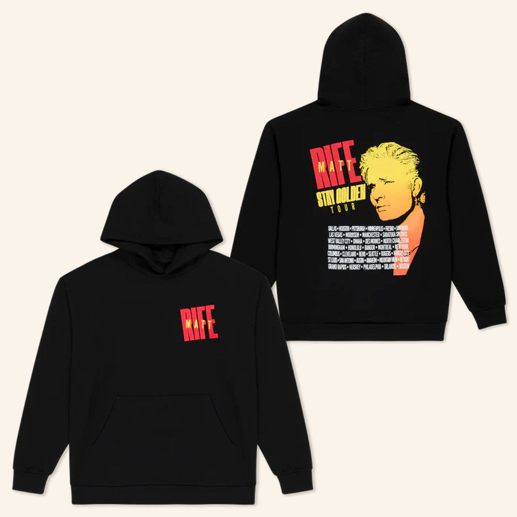 Matt Rife Merch Stay Golden Tour Black Hoodie Best Gifts For Dad