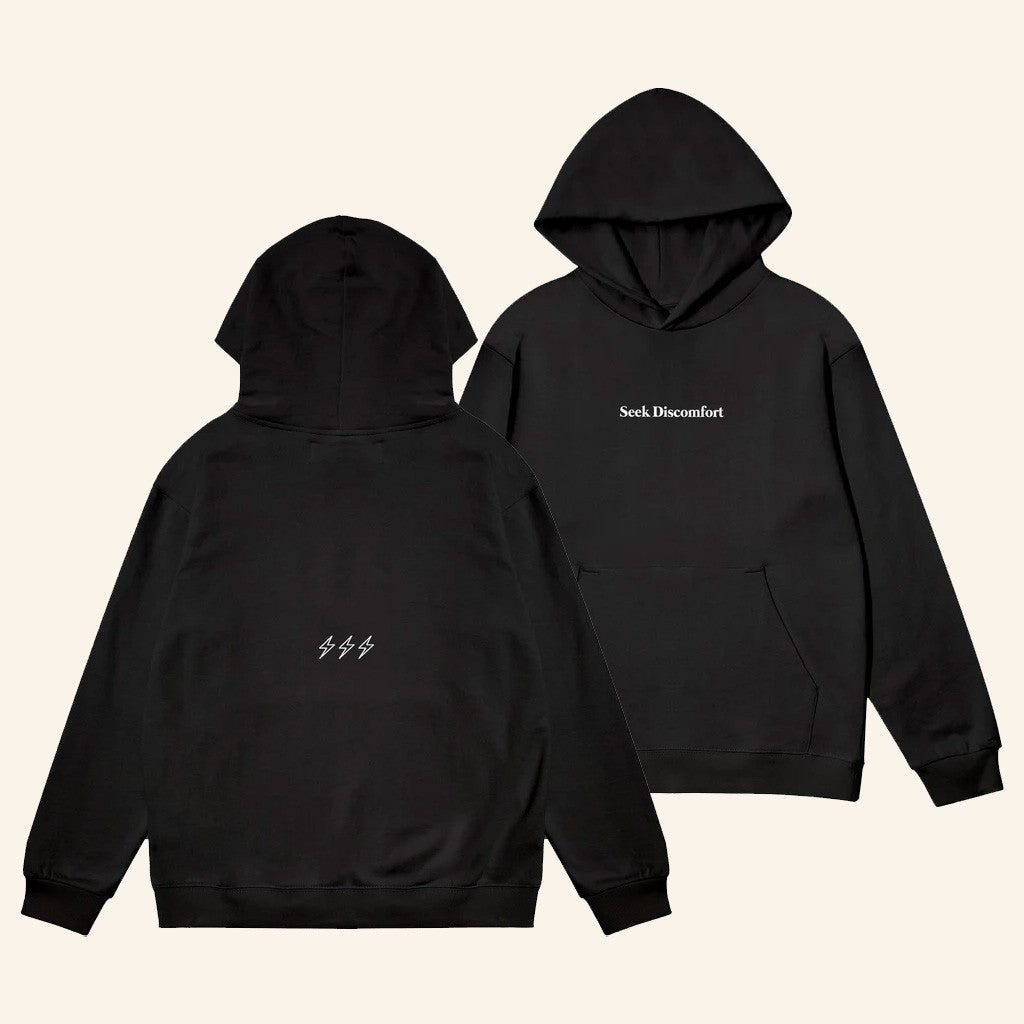 Seek Discomfort Merch Black Seeker Hoodie Gifts For Dad
