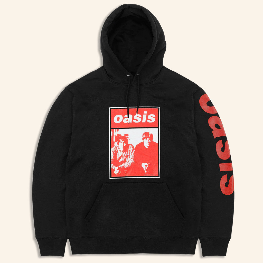 Oasis Tour Merch 2025 Live '25 Wonderwall Red Photo Hoodie Black Gifts For Dad