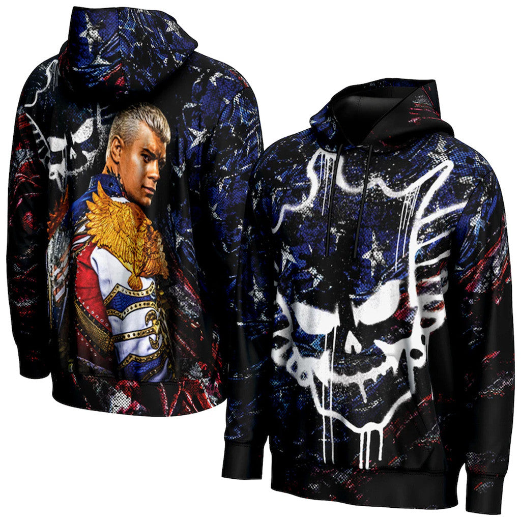 Cody Rhodes Merch Mens ProSphere Black Cody Rhodes Adrenaline Hoodie Fans Gifts