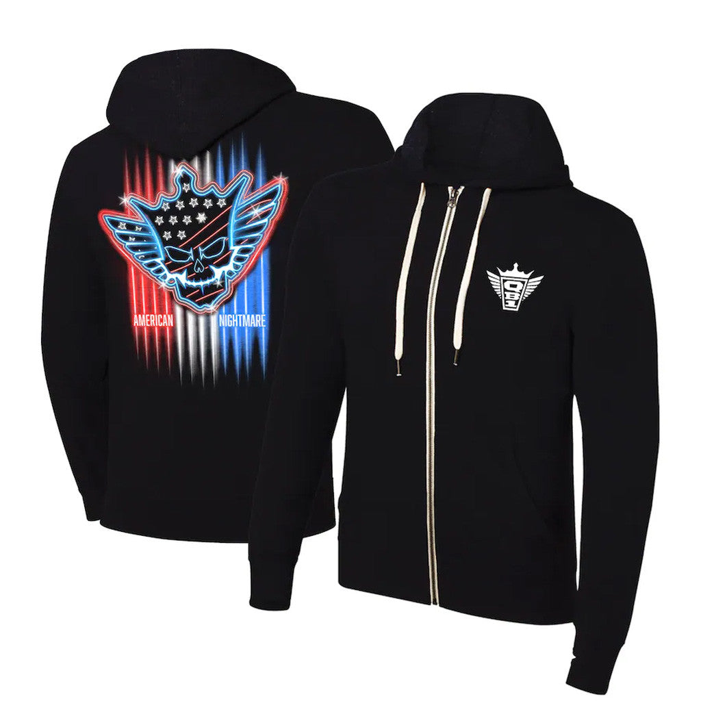 Cody Rhodes Merch Black Cody Rhodes Neon American Nightmare Zip Hoodie Best Gifts For Husband