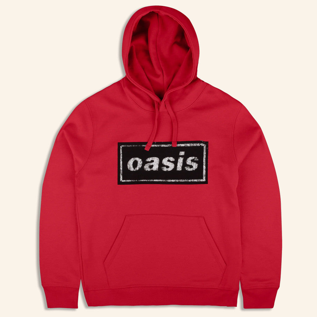 Oasis Tour Merch 2025 Live '25 Stencil Logo Hoodie Red Gift Ideas For Boyfriend