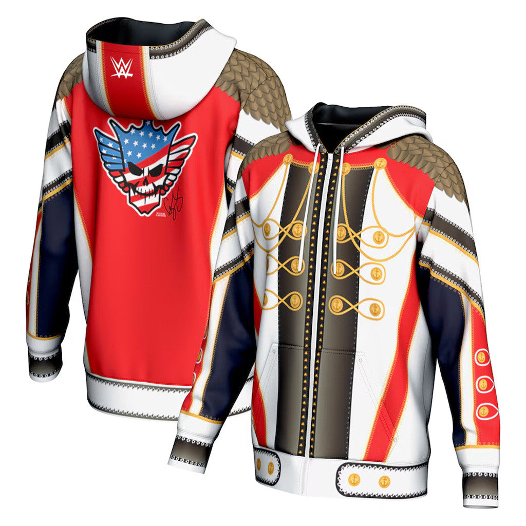 Cody Rhodes Merch ProSphere White Cody Rhodes Entrance Zip Hoodie Gifts For Boyfriend