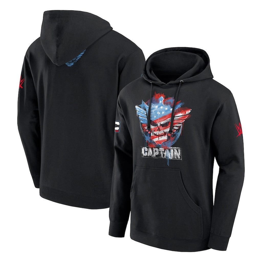 Cody Rhodes Merch Mens Black Cody Rhodes Captain Hoodie Gift Ideas For Husband