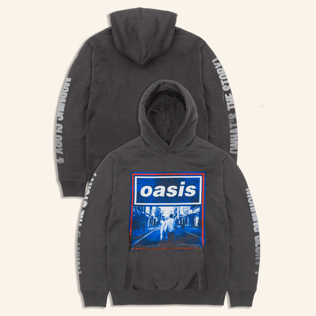 Oasis Tour Merch 2025 Live '25 What's The Story Hoodie Grey Gifts For Besties