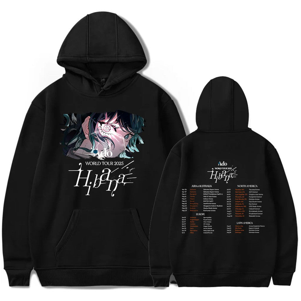 Ado Hibana Merch Ado Hibana Tour 2025 Hoodie Black Best Gifts For Music Lovers