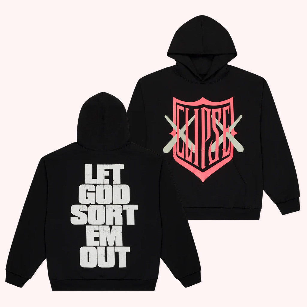 Clipse Tour Merch Kaws X Clipse Let God Sort Em Out Hoodie Unique Gifts For Husband