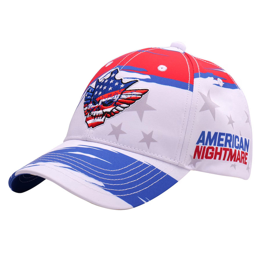 Cody Rhodes Merch Men's White Cody Rhodes Americana Skull Embroidered Hat Dad Gifts
